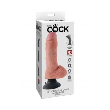 King Cock 8 With Balls Vibrador